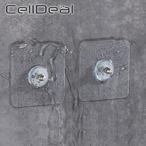 10PCS Punch-free Reusable Strong Transparent Kitchen Holder Household Screw Wall Rack Seamless Adhesive Hook Traceless Hooks