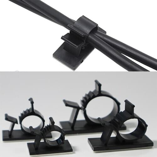 25pcs 0810/1214/1013/1316/1720/2225mm Cable Clips Adhesive Cord Management Wire Holder Organizer Clamp Fasteners