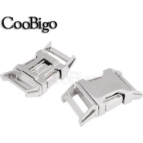 5pcs 5/8" Metal Contoured Curved Side Release Buckles For ParaCord Bracelet Dog Collar Backpack Straps Webbing Accessories