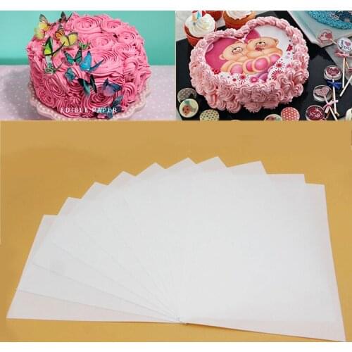 50/100pcs Edible Wafer Sheets Paper Thicken 0.35mm Baking A4 Rice Paper Digital Printing Wedding Cake Topper Decoraion Tools