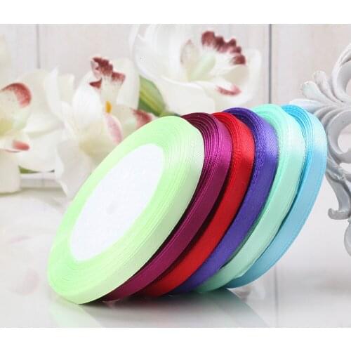 6Mmwholesale 6Mm Wide 25Yards/Lot Colors Satin Ribbon For Decorative Tapes For Gift Clothing Ribbons For Needlework Bows