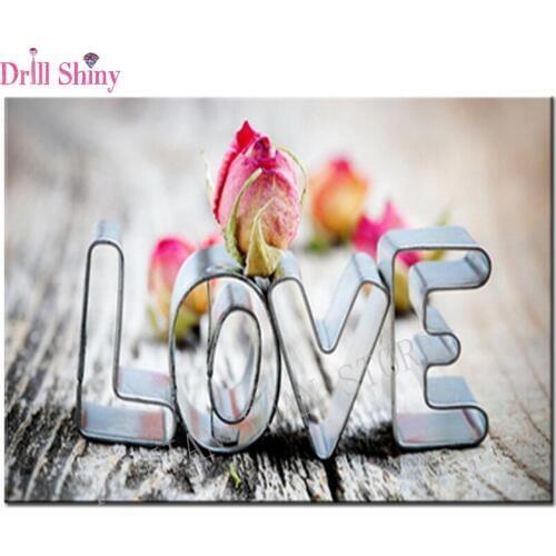 NEW 5d diy diamond painting square diamond cross stitch diamond embroidery mosaic hand crafts landscape floral Love red rose