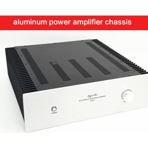 DIY Aluminum Power Amplifier Chassis MQ4313 Audiophile HiFi Class A Case Household Shell with Radiator 430*130*408MM