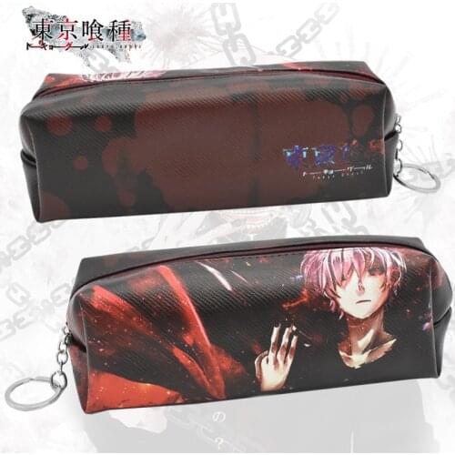 Anime Tokyo Ghoul Ken Kaneki Cosplay School Office Stationery Storage Cosmetic Makeup Pencil Case Bag Student School Unisex Gift