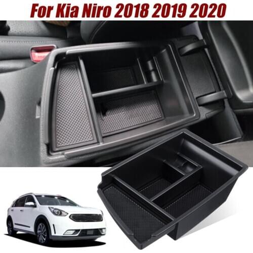 Auto Car Armrest Storage Box Center Organizer Glove Tray Holder Box for Kia Niro 2018 2019 2020