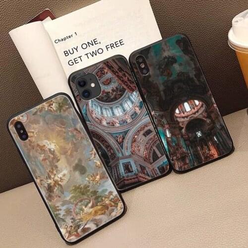 Renaissance Angel Art pattern boy Black TPU Soft Phone Case for iPhone 11 12 pro XS MAX 8 7 6 6S Plus X 5S SE 2020 XR