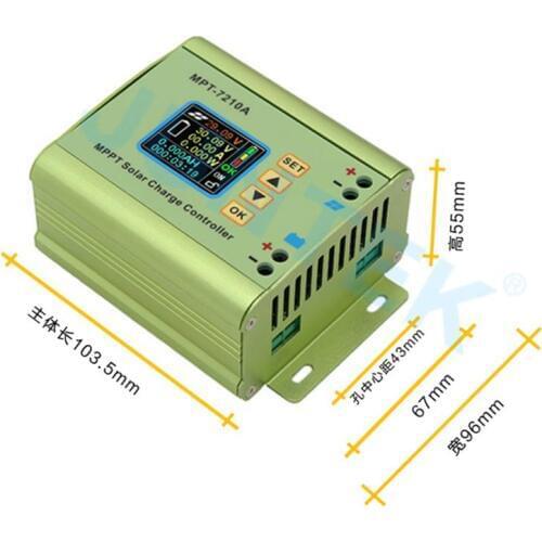 DC12-60V 10A MPPT Solar Digital Charging Controller Ammeter Boost Module 24V/36V/48V/72V Battery Charger