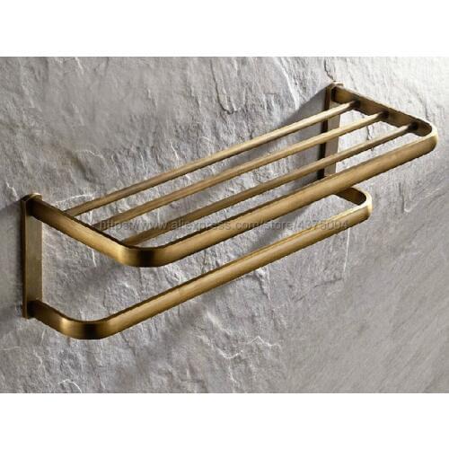 Towel Bar Antique Brass Toilet Towel Holder Towel Rack Shelf Solid Holder Brief Fixed Bathroom Accessory Nba172