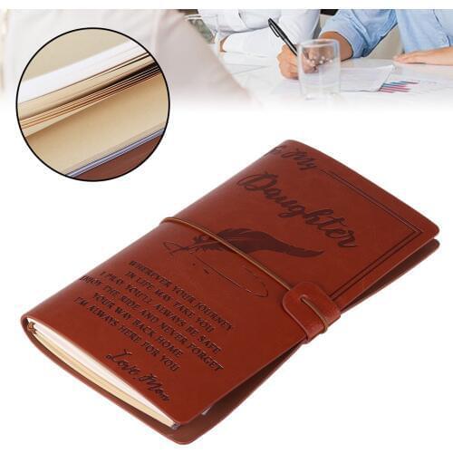 Travelers Notebook Diary Notepad PU Leather Spiral Note Book Paper Journal Planners School Stationery Gift for Writing Schedule