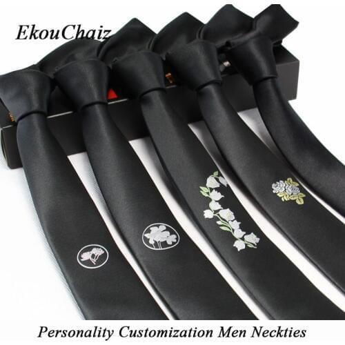 Men and Women Black Neck Tie Skull Classical Slim 5cm Skinny Ties Polyester Silk Corbatas Wedding Party Business Narrow Gravatas