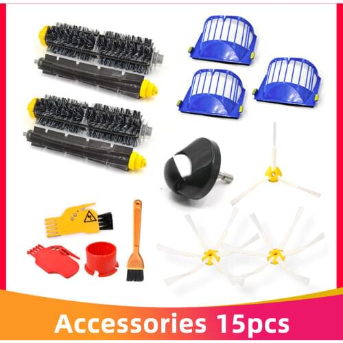 Main Brush 6-Armed Side Brush Hepa Filter castor kit for iRobot Roomba 600 Series 606 620 630 650 660 Vacuum Cleaner accessories