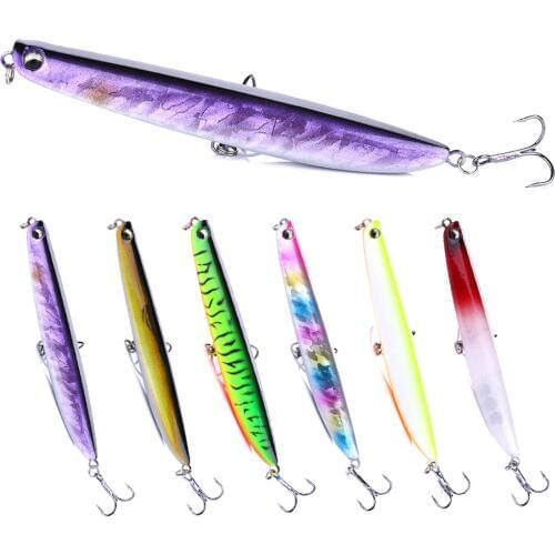 HENGJIA 12cm 18g 1PCS Topwater Floating Pencil Minnow Fishing Lure Artificial Crankbait Carp Fishing Tackle