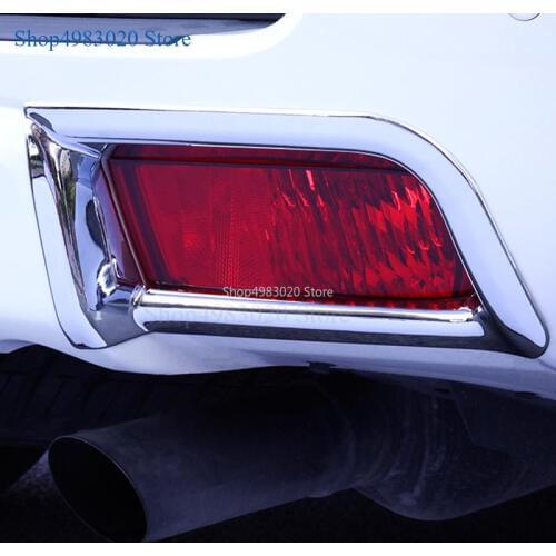 ABS Chrome For Toyota Land Cruiser Prado FJ150 150 2010 -2017 Rear Fog Light Lamp Cover Trim Frame Decorative Accessory 2pcs