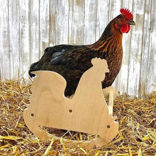 Chicken Rocking Roosting Bar Toy for Coop Made in the USA Solid Strong Natural Wooden Swing Ladder Perch Toy