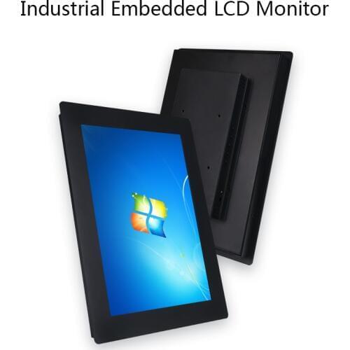 15.6 Inch LCD Display Industrial lcd Monitor for Tablet VGA HDMI DVI USB 1366*768 Resistance Touch Screen Buckles Mounting