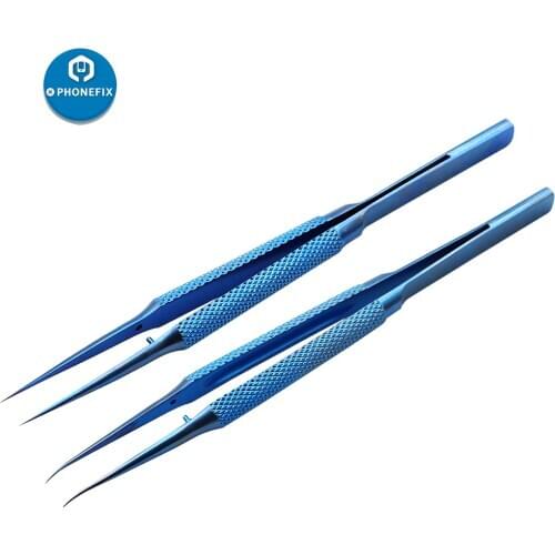Precision Titanium Alloy Fingerprint Repair Tweezers Copper Link Wire Repair Tool For Mobile Phone Motherboard Repair Hand Tools