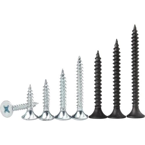 KA Phillips Countersunk Head Self Tapping Screw Galvanized Cross Flat Head Wood Screw Drywall Nail M3.5 30pcs