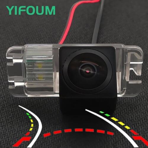 AHD Fisheye 12LED Dynamic Trajectory Car Rear View Camera For Ford Mondeo Fiesta Focus Hatchback S-Max Kuga Escape Transit