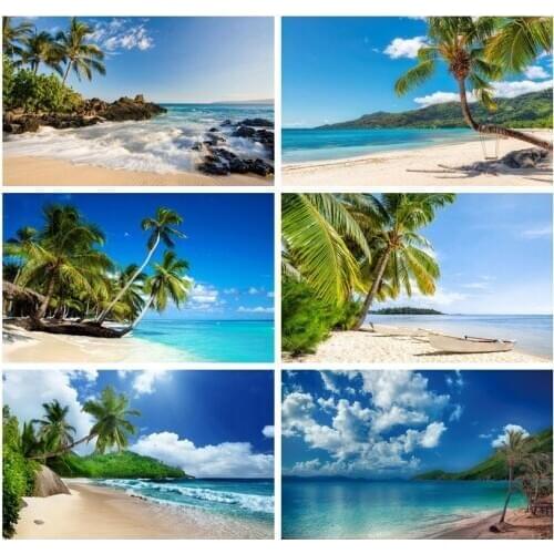 Summer Aloha Party Photozone Tropical Palms Tree Seaside Photography Backdrops Photo Backgrounds Baby Portrait Photozone Props