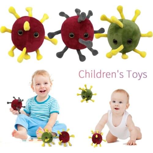 3 Colors Childrens Lovely Microorganism Plush Toy Soft Plush Doll Home Decoration Ornaments Dolls Creative Gift For Family Toy