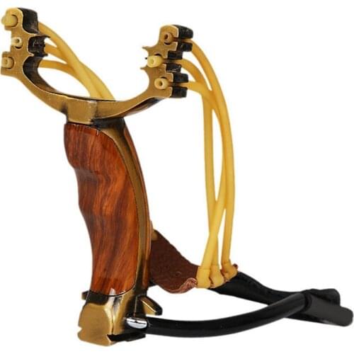 Powerful Metal Alloy handle iron Slingshot Catapult Hunter Wrist Support Sling Shot Outdoor Hunting