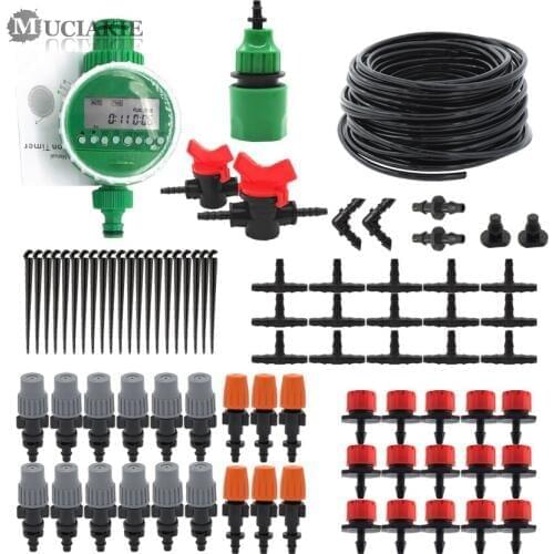 MUCIAKIE 20M Automatic Home Garden Irrigation System Plants Watering Kits Micro Drip Misting Sprinklers Gardening Tools