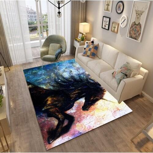 Cartoon Anime Unicorn 3D Printed Carpets for Living Room Bedroom Large Area Rugs Kids Play Floor Mat Child Room Game Area Carpet
