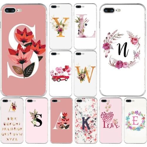 37AS Alphabet Letter Soft Silicone Tpu Cover phone Case for iphone 7 8 Plus X XR XS 11 12 Pro Max Mini case