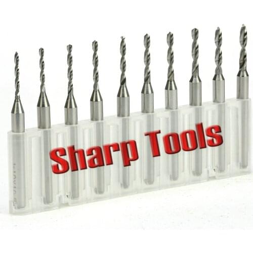 1.1mm-2.0mm Tungsten Steel Carbide PCB Drill Bits Kit 10pcs Mini CNC Router Tool Rotary Dremel Milling Cutter for PCB Drilling