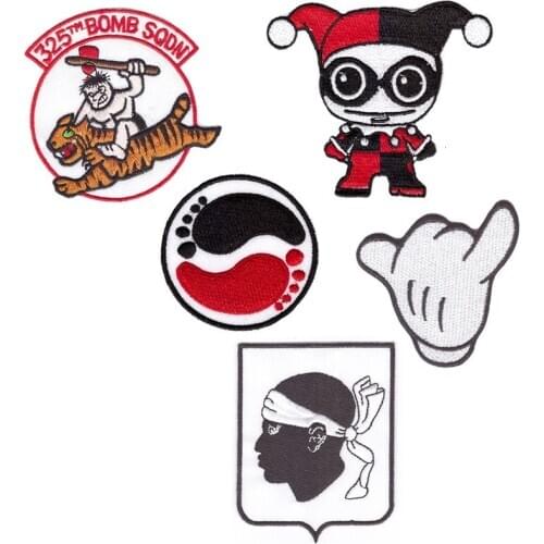 Knight Punk Diy Embroidery Iron On Patches for Clothing Gesture Appliques Fine African Badges 3D Diy Clothes Decor