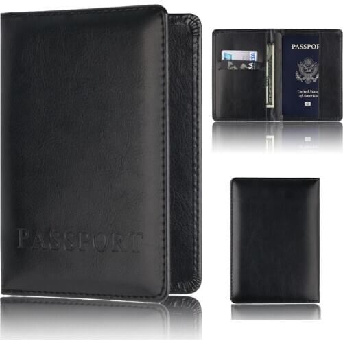 TOURSUIT Personalzied Leather Credit Card Passport Holder Cover Case for Men and Women