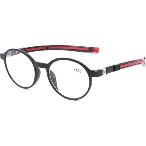 Adjustable Hanging Neck Magnet Reading Glasses Unisex TR90 Round Frame Magnetic Presbyopia Glasses +1.00+1.50+2.00+2.50+3.00