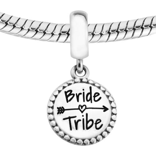 Fits For Pandora Beads Bracelets Bride Tribe Charms 100% 925 Sterling-Silver-Jewelry Free Shipping