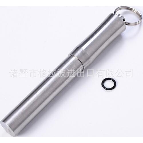 Stainless steel portable waterproof warehouse Outdoor Mini toothpick holder Portable small bottle creative sealed warehouse EDC