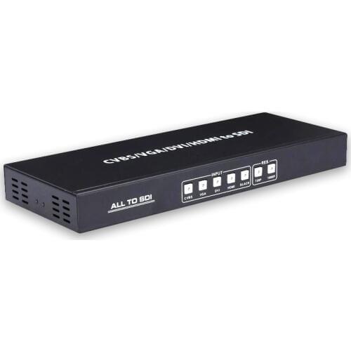 ALL to SDI Scaler Converter allows DVI VGA HDMI CVBS Composite To Dual SDI Out distance Extender up to 100m(3G-SDI) 200m(HD-SDI)
