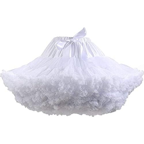 Luxurious Womens Elastic High Waist Ballet Sweet Puffy Skirt Princess Mesh Tulle Fluffy Skirts