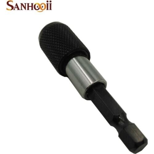 SANHOOII 1pcs 60Mm 1/4 Inch Hex Shank Screw Quick Release Magnetic Drill Screwdriver Bit Holder