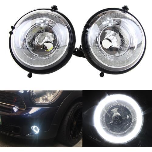 2PC LED DRL Daytime Running Light Halo Ring Position Lamp For Mini Cooper R55 R56 R57 R58 R59 R60 R61 12-14 OEM#63122338554
