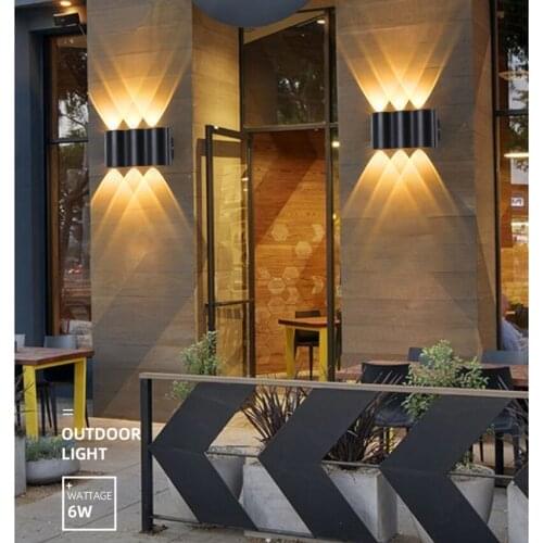 4W 6W 8W LED Aluminum Waterproof Wall Lamp Outdoor Garden Porch Yard Indoor Living Room Bedroom Corridor Personality LP55