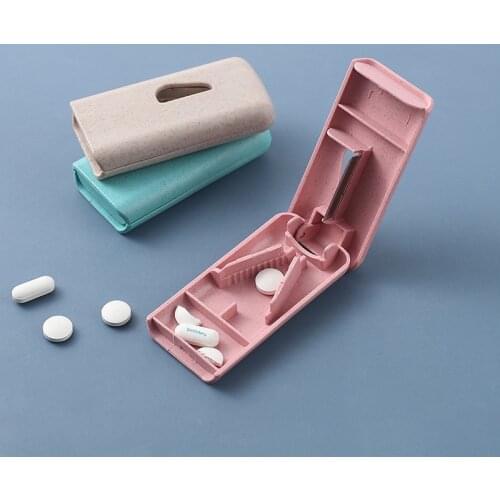 Travel Pill Box Holder Medicine Storage Organizer Container Drug Tablet Dispenser Pill Case Medicine Cutter