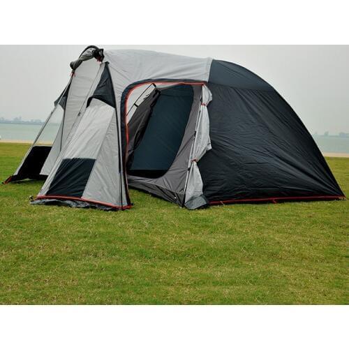 Outdoor Camping Family Style 3-4 People Tent Double Layer Camping Tent One Room One Hall Rainproof Tent Self-driving Tour