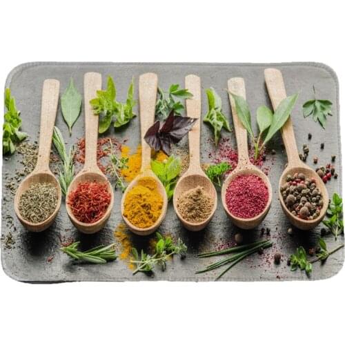 Flavour Seasoning Creative 3D Printing Carpets and Rugs for Bedroom Living Room Carpet Kitchen Bathroom Anti-Slip Floor Mats