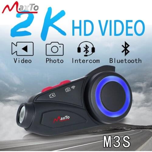 Chinese Version And Chinese Voice Maxto M3S 2K HD Video Waterproof Motorcycle Helmet Bluetooth WiFi Intercom Riding Recorder