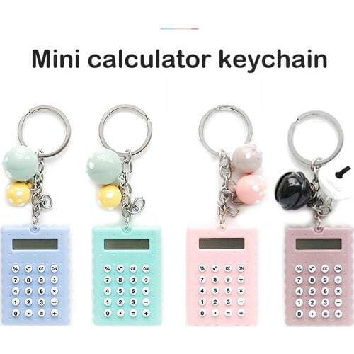 High Quality Student Cute Portable Mini Bell Calculator Key Ring Pendant Super Thin Calculator Pocket Calculator For Office