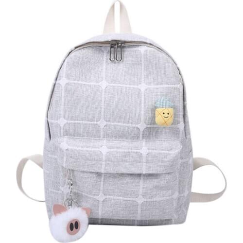 2020 womens bag backpack new plaid outdoor leisure wild backpack college style student bag