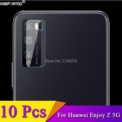 10 Pcs For Huawei Enjoy Z 5G 6.5" Anti-Scratch Clear Rear Camera Lens Protective Protector Cover Soft Tempered Glass Film Guard