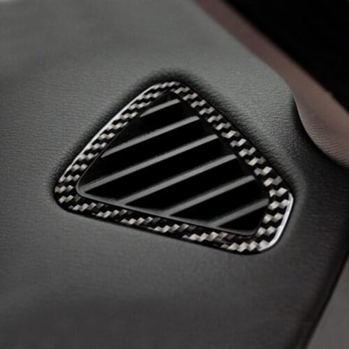 2pcs Car Carbon Fiber Air Condition Air Vent Outlet Cover Decorative Trim For BMW X5 X6 F15 F16 2014 2015 2016 2017