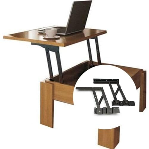 2pcs Folding spring tea table hinge furniture lifting roof mechanism hardware lifting frame coffee computer table frame