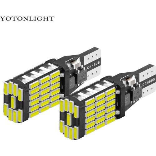 2PCS W16W T15 LED Canbus 921 912 T16 902 Reverse Light Bulb on Car High Power 4014 SMD Super Lamp for Auto Red White Yellow 12v