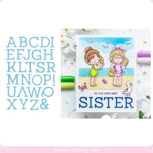 26 letters words Metal Cutting Dies for DIY Scrapbooking Photo Album Decorative Embossing Paper Card Crafts Die Cut 2019